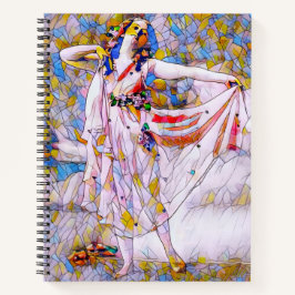 Carnet Danseur en verre tendu en robe de souffle