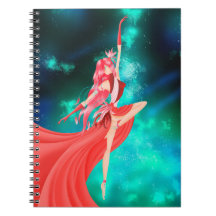 Danseuse de ballet rose ciel nocturne
