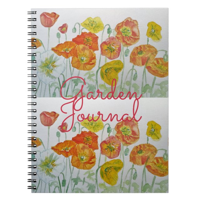 Carnet d'aquarelle florale du Garden Journal (Devant)