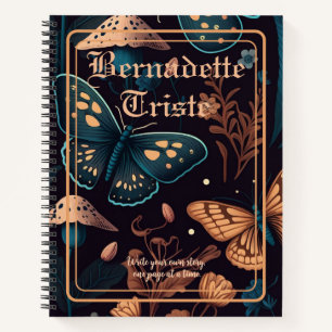 Carnet Dark Academia Butterfly Nom esthétique Sentiment