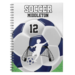 Carnet Dark Blue and White Soccer Ball