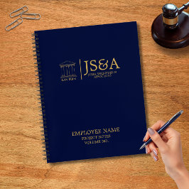 Carnet Dark Blue Gold Justice Columns Law Firm