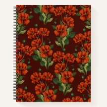 Dark Moody Crimson Poppies