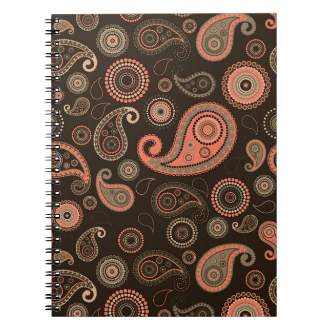 Carnet Dark Paisley (Devant)
