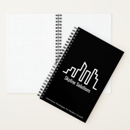 Carnet Dark Spiral Notebook with Minimalist Design