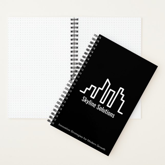 Carnet Dark Spiral Notebook with Minimalist Design (À l'intérieur)