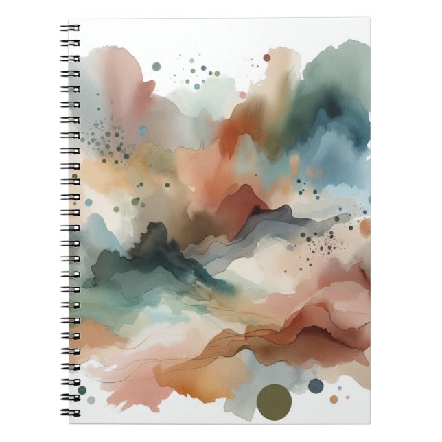 Carnet d'art Abstrait Earthy Watercolor (Devant)
