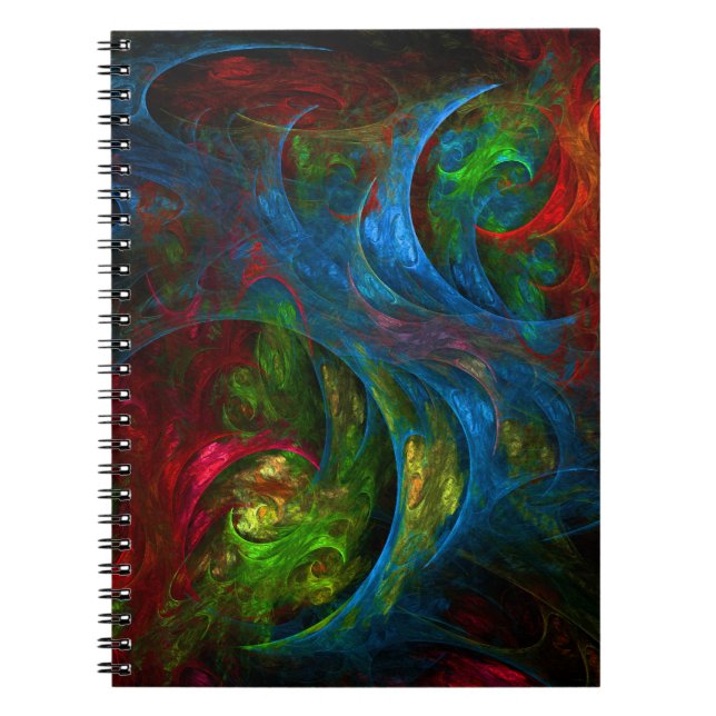 Carnet d'art Abstrait en bleu Genesis (Devant)