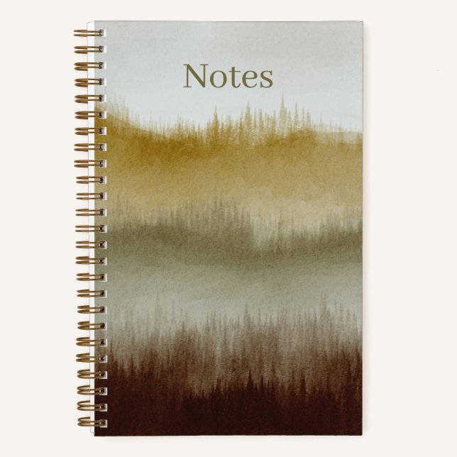 Carnet d'art aquarelle | 5,5 x 8,5 | Brun (Recto)