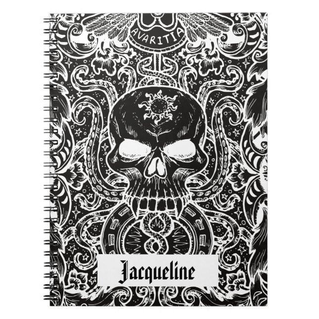 Carnet d'art foncé gothique personnalisé (Devant)