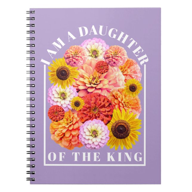 Carnet Daughter of The King Bible Verse Flower (Devant)