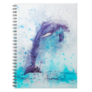 Carnet Dauphin d'aquarelle