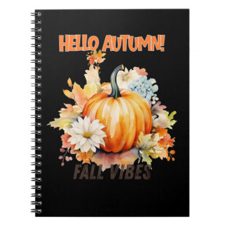 Carnet d'automne sur le thème du citrouille Hello