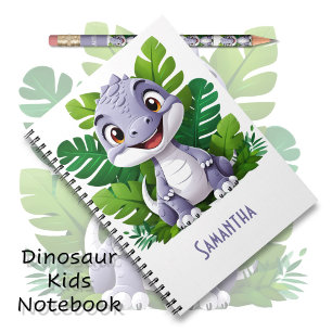 Carnet d'aventure pour enfants Dinosaure violet