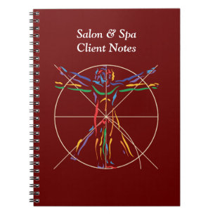 Carnet DaVinci Anatomy Man in Chakra Colors