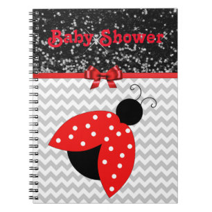 Carnet de Baby shower Red et Black Ladybug