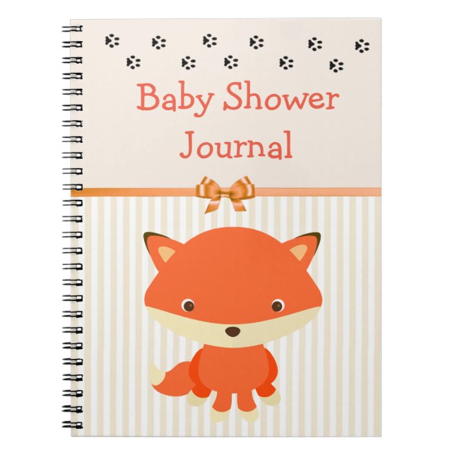 Carnet de baby shower, thème animal forestier (Devant)