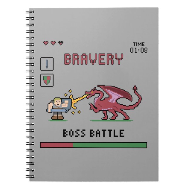 Carnet de Batte de patron de pixel (Devant)