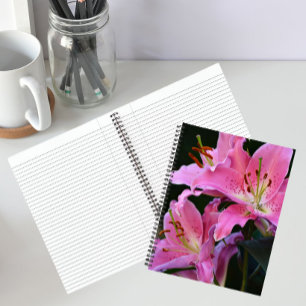 Carnet De belles fleurs de lys rose