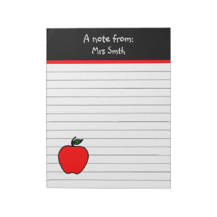 Carnet de cadeau scolaire personnalisé de pomme de
