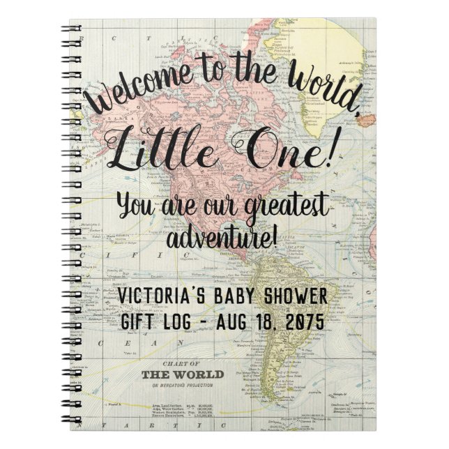 Carnet de cadeaux pour Baby Shower avec carte du m (Devant)