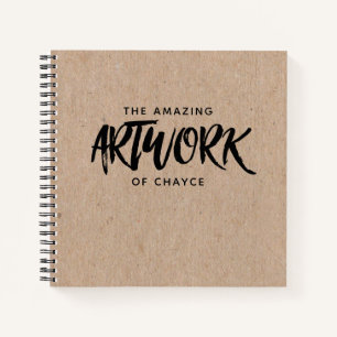 Carnet de carnet de croquis de l'artiste monogramm