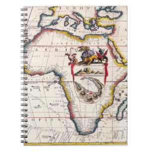 Carnet de carte de l'Afrique antique décorative