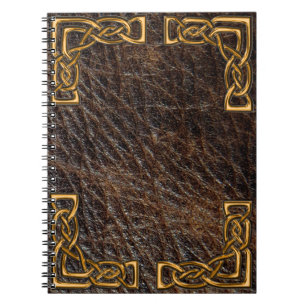 Carnet de celtic de cuir et d'or