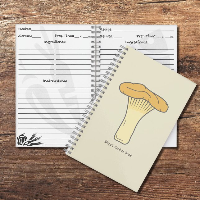 Carnet de champignons Chanterelle Botanique (Botanical Chanterelle Mushroom Notebook)
