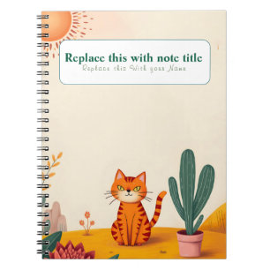 Carnet de chat Cute Kawaii personnalisé