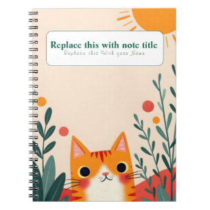 Carnet de chat Cute Kawaii personnalisé