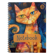 Carnet de chat orange