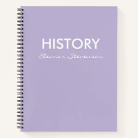 Carnet de classe d'historique Lavande Lactée perso