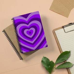 Carnet de coeur mou pourpre