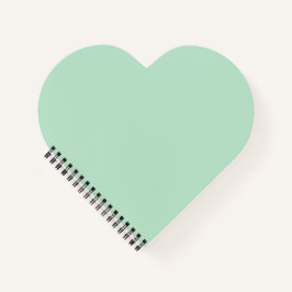 Carnet de coeur vert à menthe personnalisée