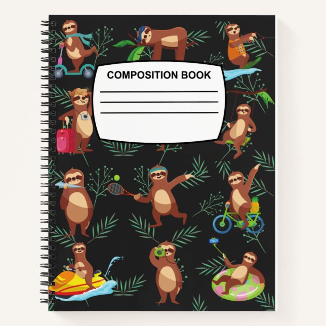 Carnet de composition de fentes spirale large (Devant)