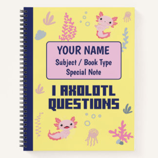 Carnet de composition primaire Cute Axolotl Motif