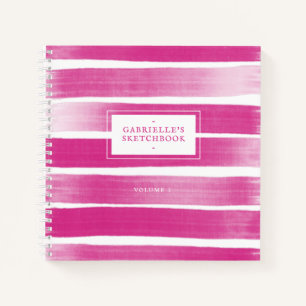 Carnet de croquis rose profond Grille votre Journa