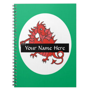 Carnet de dragon rouge mignon à personnaliser