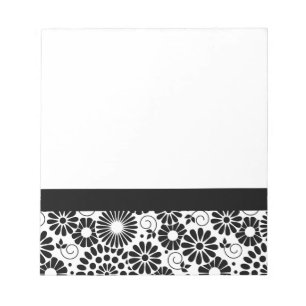 Carnet de fleurs blanches rétro