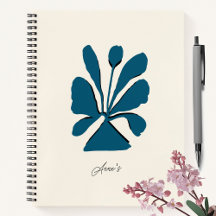 Carnet de fleurs élégantes personnalisées