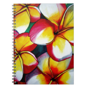 Carnet de fleurs Frangipani rose