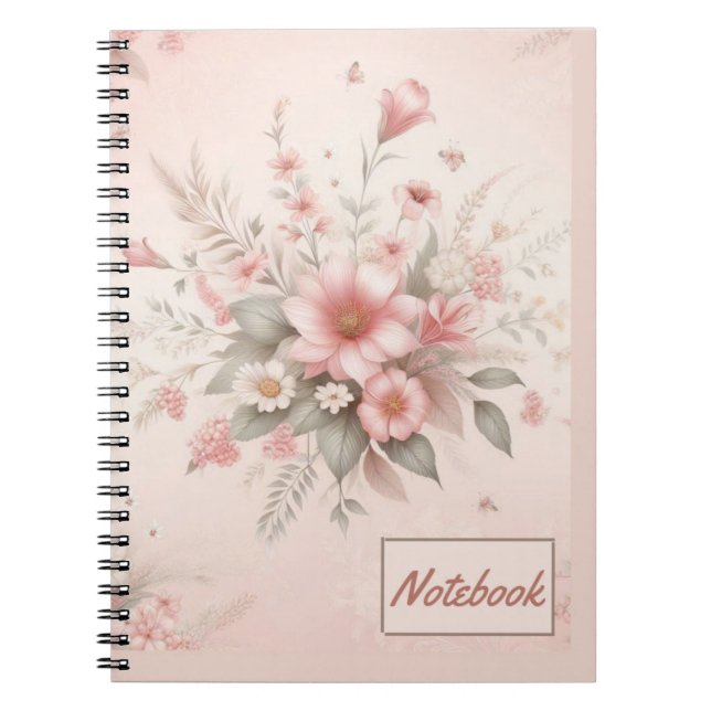 Carnet de fleurs roses (Devant)