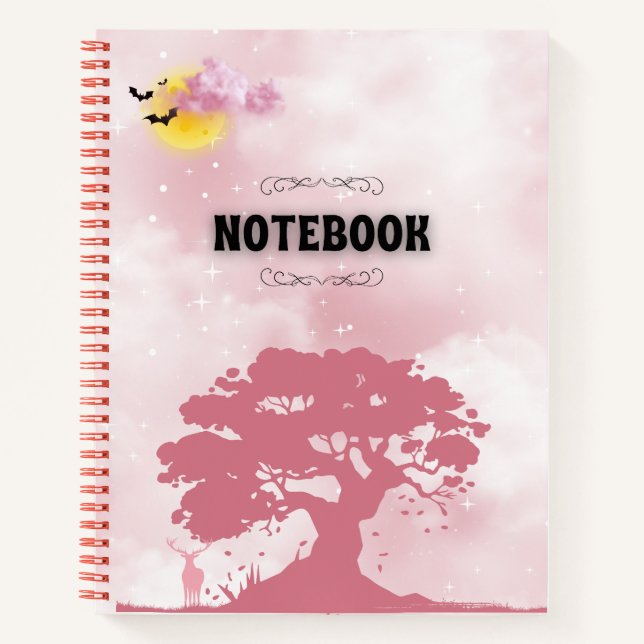 Carnet de forêt rose mystique (Devant)