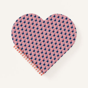 Carnet de forme de coeur de drapeau des Etats-Unis