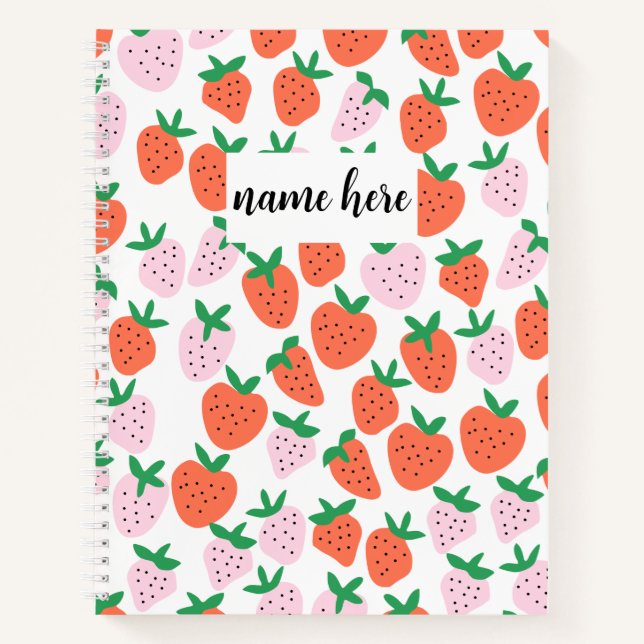 Carnet de fraises personnalisées (Devant)
