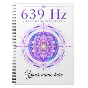 Carnet de fréquence Solfeggio personnalisé 639 Hz