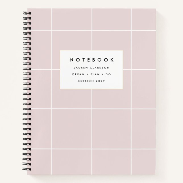 Carnet de grille rose (Devant)