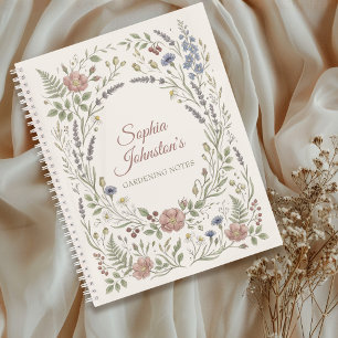 Carnet de jardin de cottage personnalisé