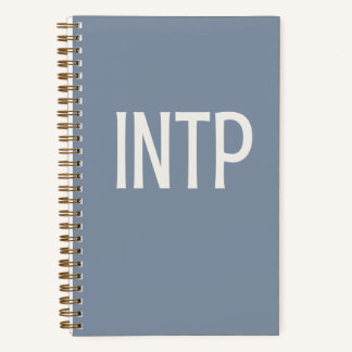 CARNET de journal bleu personnalisé INTP